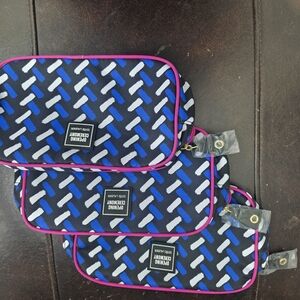 Cosmetic Bags Blue and White Patterned. All New. 3 For &15